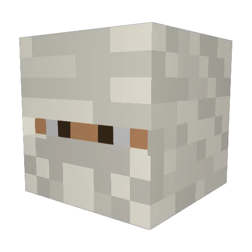 Fleshmelt2 Minecraft avatar head, 3D render