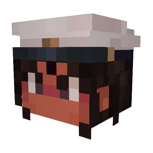 Fleshsticks Minecraft avatar head, 3D render