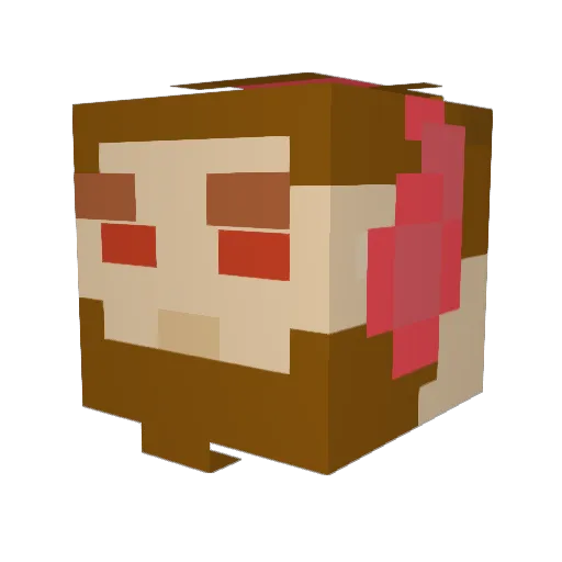 Flesichey Minecraft avatar head, 3D render