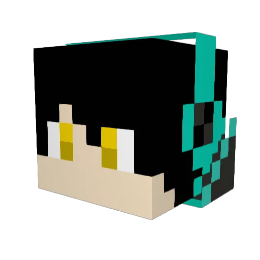 FletchDogGaming Minecraft avatar head, 3D render