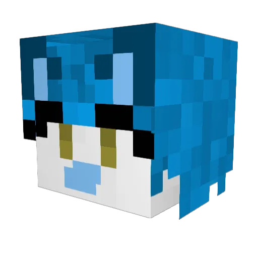 FletcherGoo Minecraft avatar head, 3D render