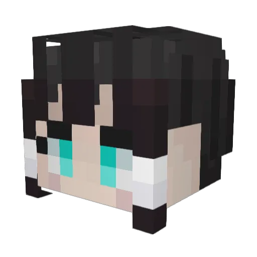 Fletta Minecraft avatar head, 3D render