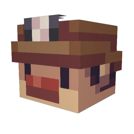 Flettuce21 Minecraft avatar head, 3D render