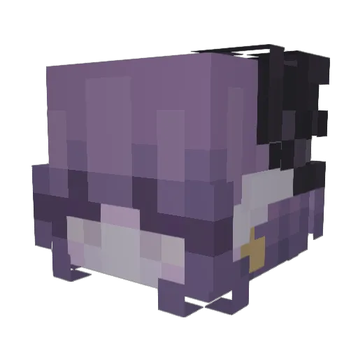 Fleur2Lune Minecraft avatar head, 3D render