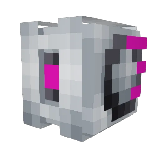 Fleur_Girl Minecraft avatar head, 3D render