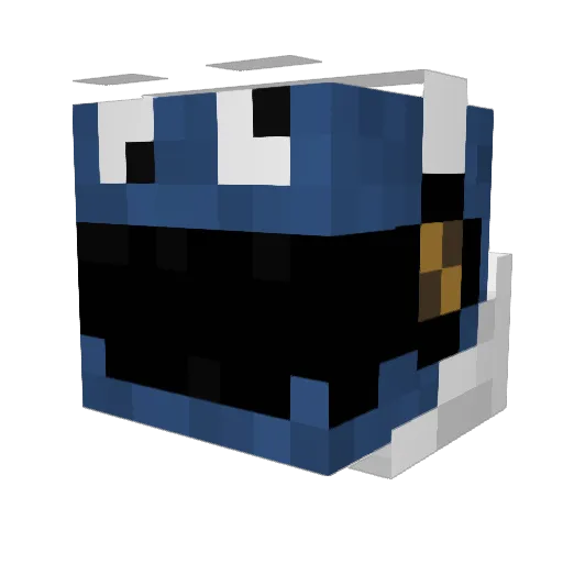 Fleuuur Minecraft avatar head, 3D render