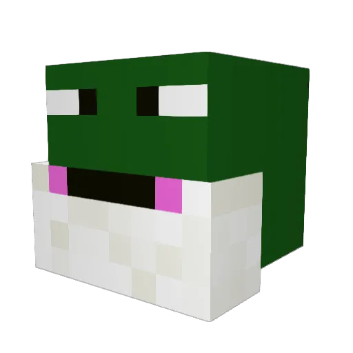 Fleverse Minecraft avatar head, 3D render