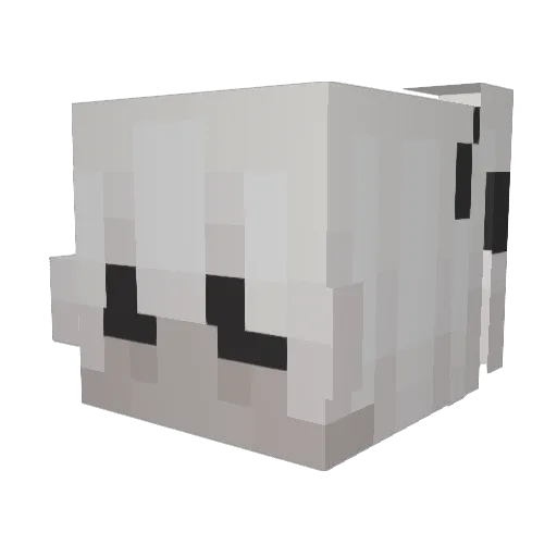 Fleviii Minecraft avatar head, 3D render