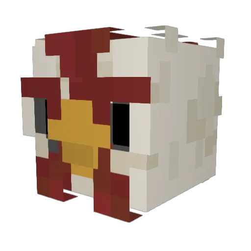 Flew2Close Minecraft avatar head, 3D render