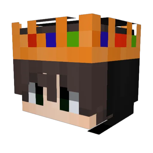FlewtOP Minecraft avatar head, 3D render