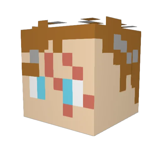 FlexLizard Minecraft avatar head, 3D render