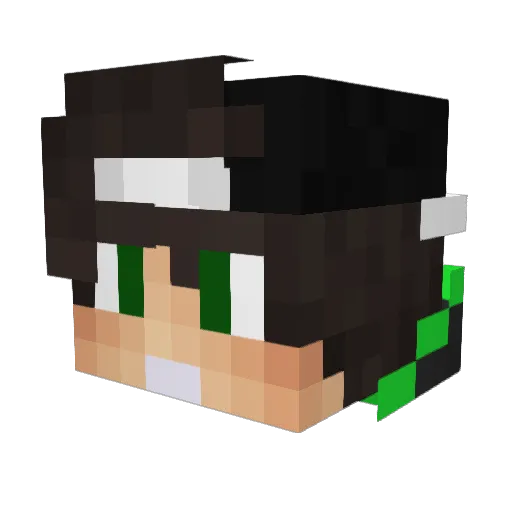 Flexan Minecraft avatar head, 3D render