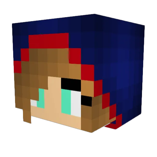 FlexedP0ny Minecraft avatar head, 3D render