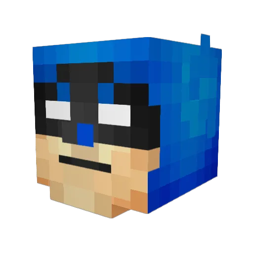 Flexfan21 Minecraft avatar head, 3D render