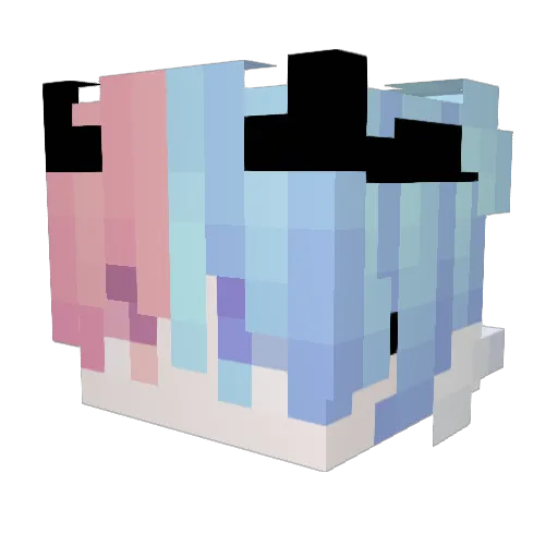 Flexhy Minecraft avatar head, 3D render