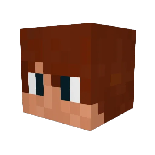 FlexiPod Minecraft avatar head, 3D render