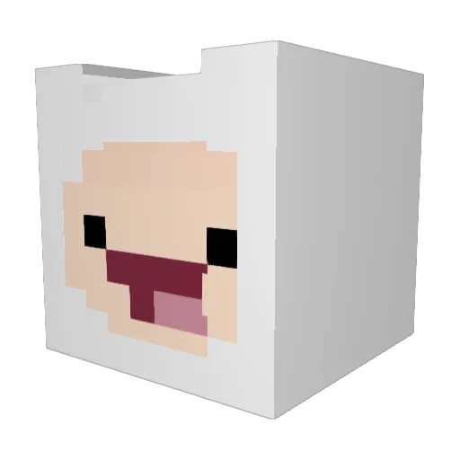 Flexicalymene Minecraft avatar head, 3D render