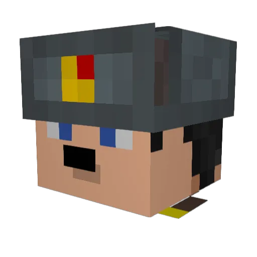 Flexiis Minecraft avatar head, 3D render