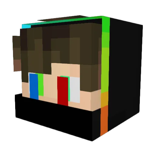 Flexinmiki Minecraft avatar head, 3D render