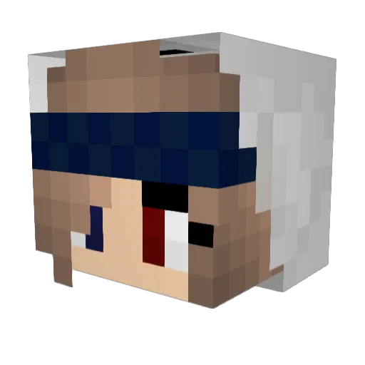 Flexra Minecraft avatar head, 3D render