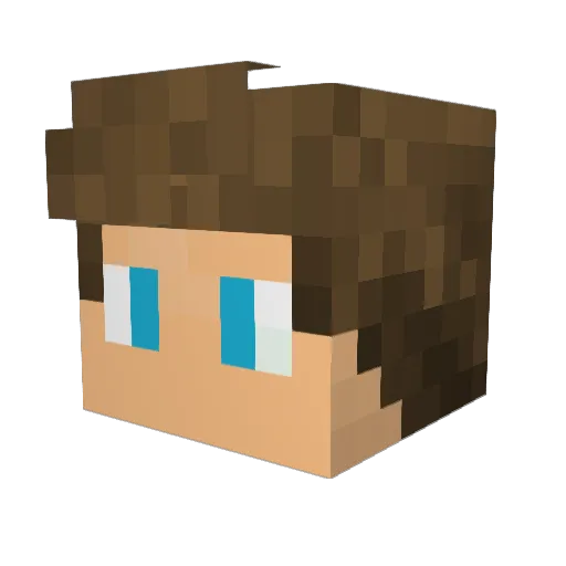 FlexserTV Minecraft avatar head, 3D render