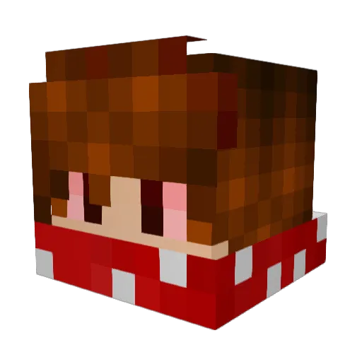 Flexur Minecraft avatar head, 3D render