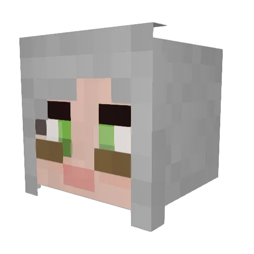 Flexurmuscles Minecraft avatar head, 3D render