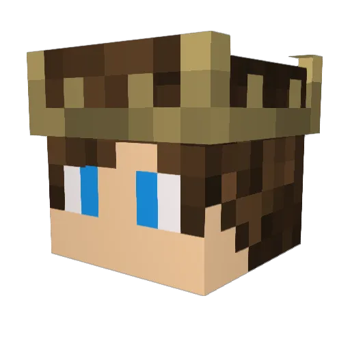 Flexuz_ Minecraft avatar head, 3D render