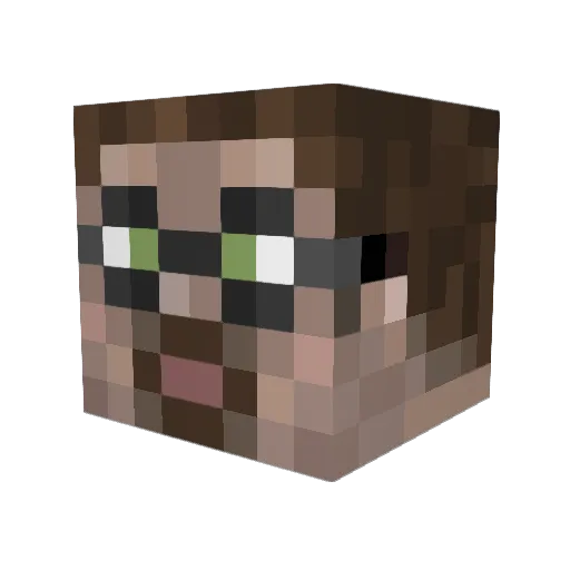 Flice Minecraft avatar head, 3D render