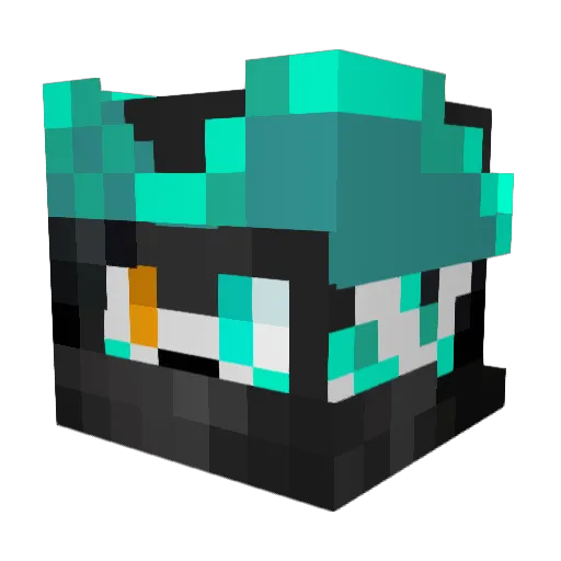 Flicek323 Minecraft avatar head, 3D render