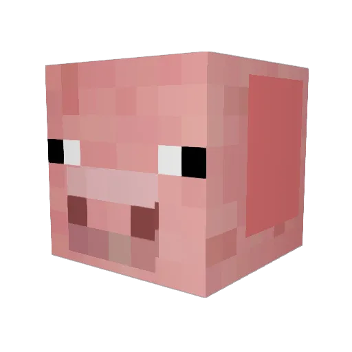 Flich_ Minecraft avatar head, 3D render