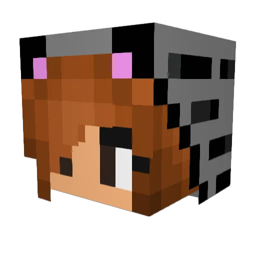 Flick156 Minecraft avatar head, 3D render