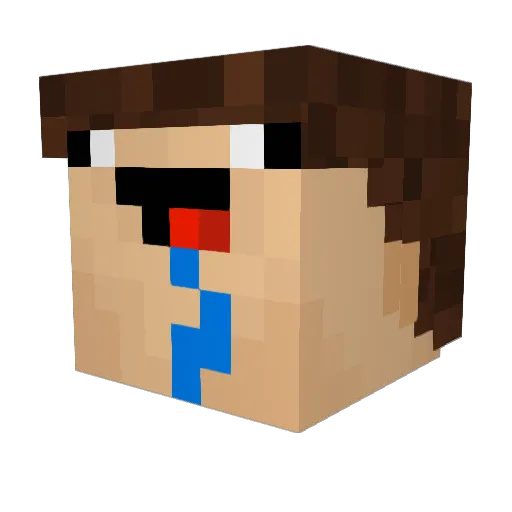 FlickRair1 Minecraft avatar head, 3D render