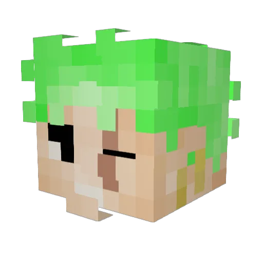 Flick_3 Minecraft avatar head, 3D render