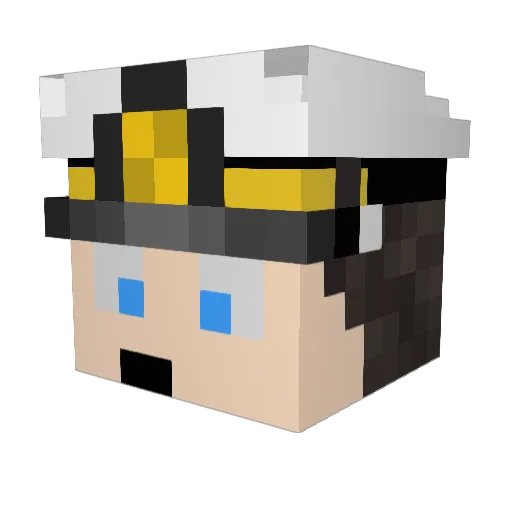 Flick_Flack Minecraft avatar head, 3D render