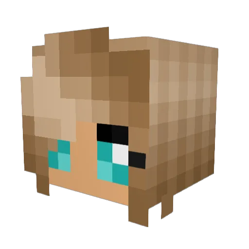 Flicka12111 Minecraft avatar head, 3D render