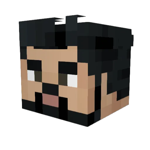 FlickaTheCute Minecraft avatar head, 3D render
