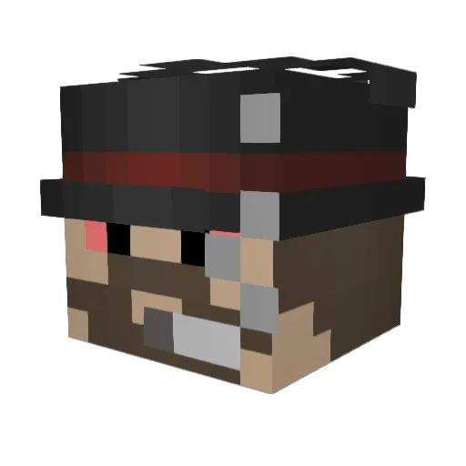 FlickinBeans Minecraft avatar head, 3D render