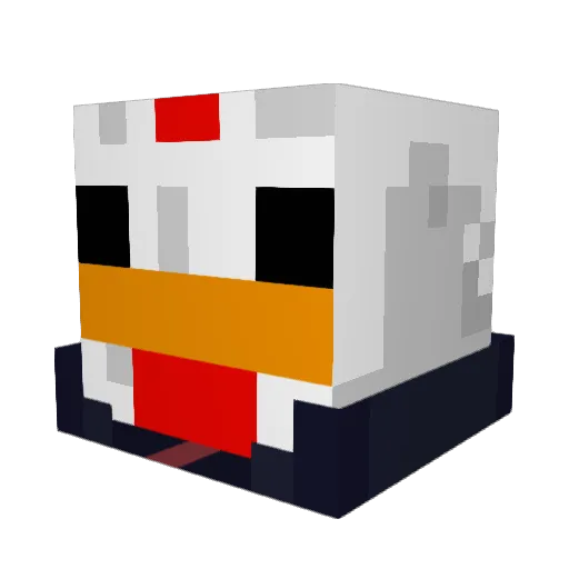 FlickyFingers Minecraft avatar head, 3D render