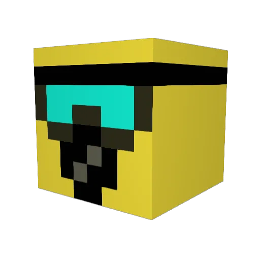 Flicts_ Minecraft avatar head, 3D render