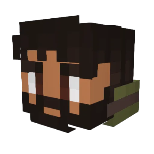 FliegendeHirsch Minecraft avatar head, 3D render