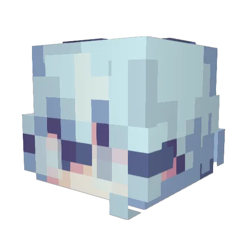 Fliffan Minecraft avatar head, 3D render