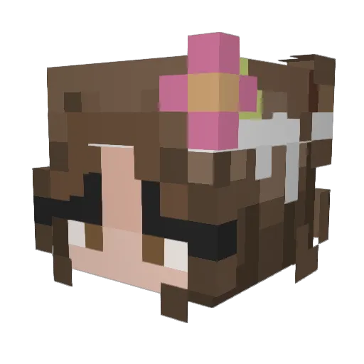 Fliffo_ Minecraft avatar head, 3D render
