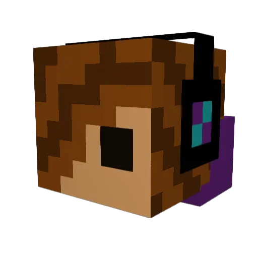 FlightFighter333 Minecraft avatar head, 3D render