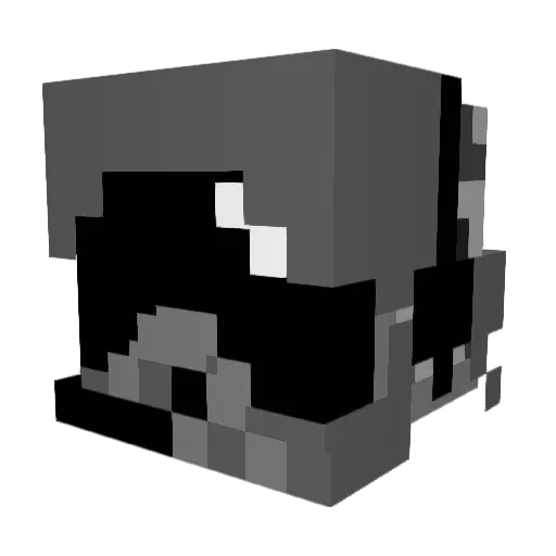 FlightFighter Minecraft avatar head, 3D render