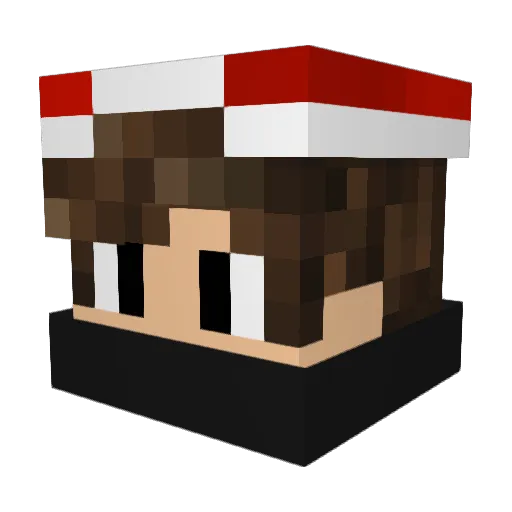 Flight_ Minecraft avatar head, 3D render