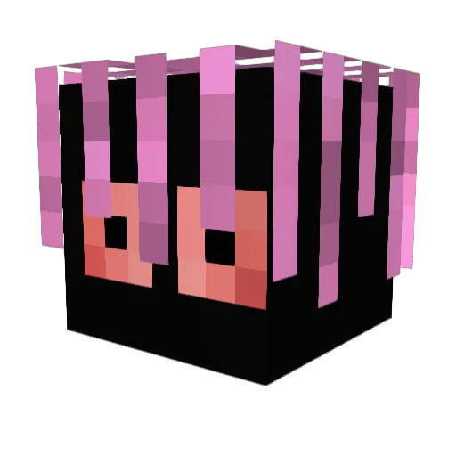 Fliiy Minecraft avatar head, 3D render