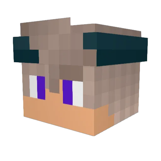 Flikalou Minecraft avatar head, 3D render