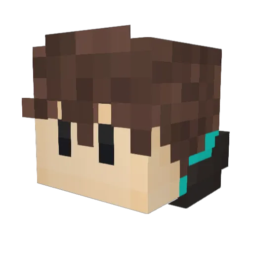 FlimsyFinnian Minecraft avatar head, 3D render