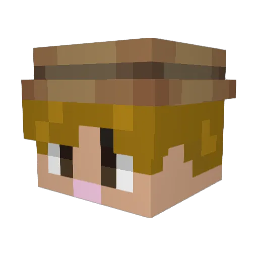 Flin_Flon Minecraft avatar head, 3D render